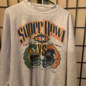 Vintage Super Bowl 32 sweatshirt Broncos packers